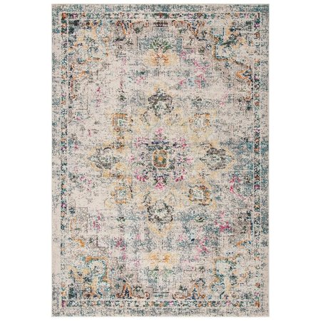 SAFAVIEH Madison Power Loomed Runner Area RugGrey & Gold 2 ft.2 in. x 6 ft. MAD473F-26